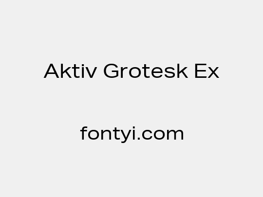 Aktiv Grotesk Ex
