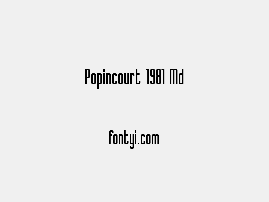Popincourt 1981 Md