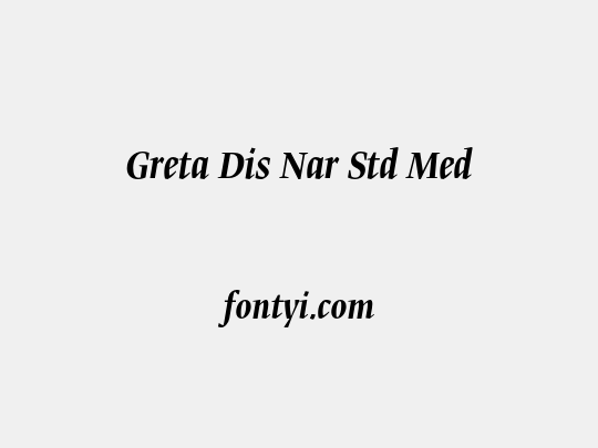 Greta Dis Nar Std Med