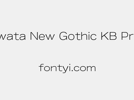 Iwata New Gothic KB Pro
