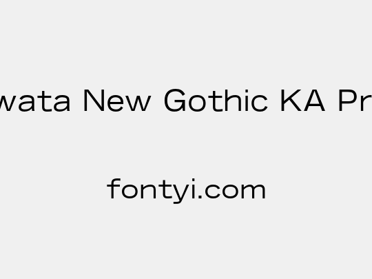 Iwata New Gothic KA Pro