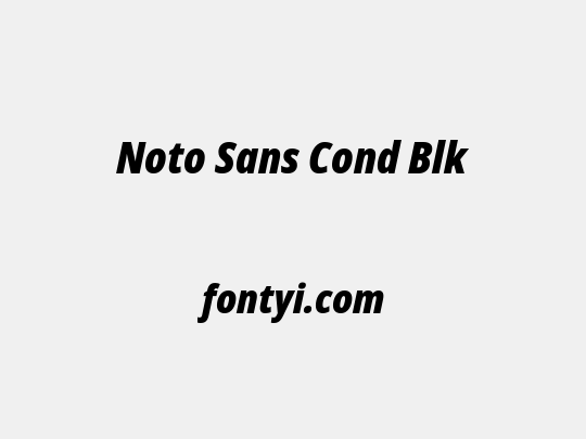 Noto Sans Cond Blk