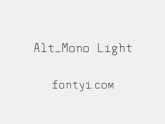 Alt_Mono Light