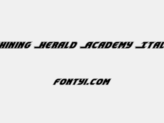 Shining Herald Academy Italic