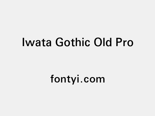 Iwata Gothic Old Pro