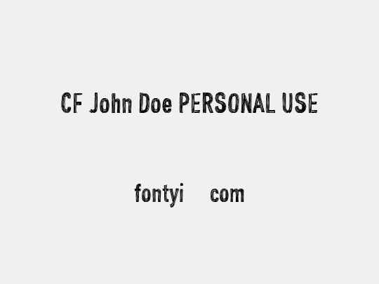 CF John Doe PERSONAL USE