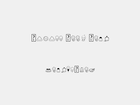 Kawaii Food Font