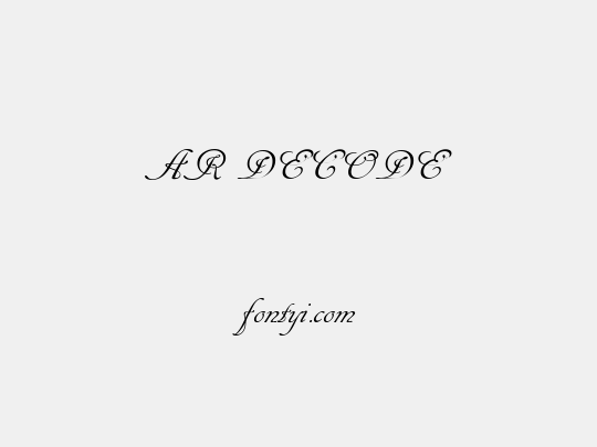 AR DECODE