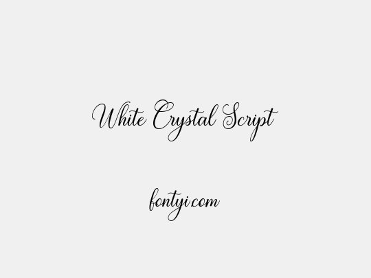 White Crystal Script