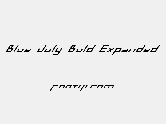 Blue July Bold Expanded