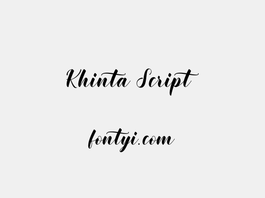 Khinta Script