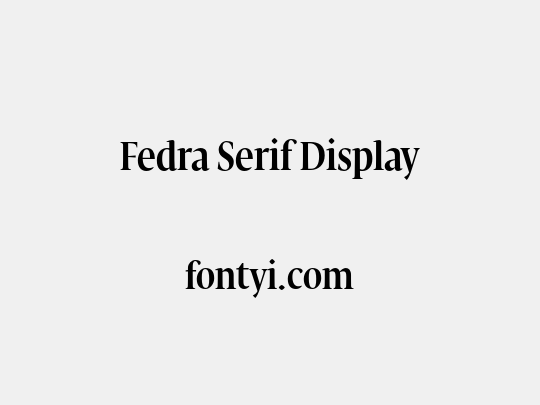 Fedra Serif Display