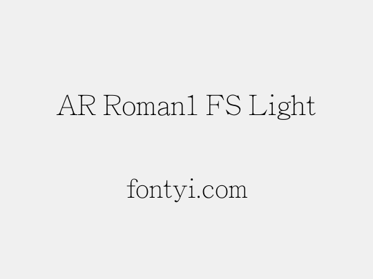 AR Roman1 FS Light