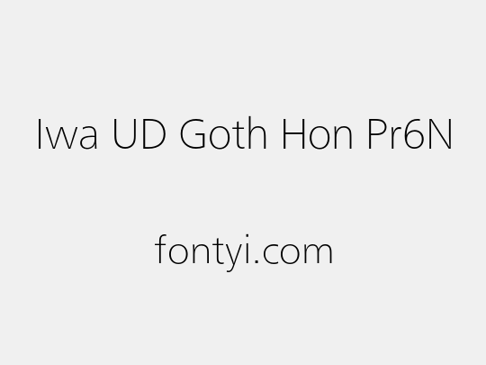 Iwa UD Goth Hon Pr6N
