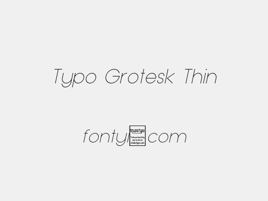 Typo Grotesk Thin