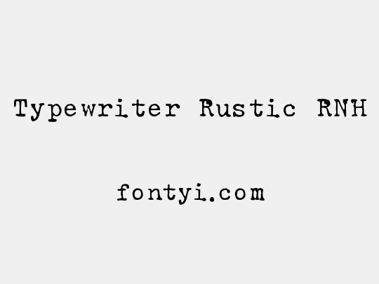 Typewriter Rustic RNH