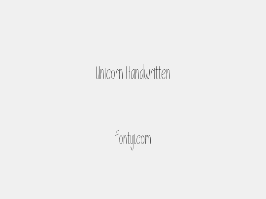 Unicorn Handwritten
