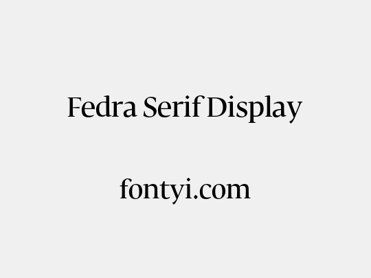 Fedra Serif Display