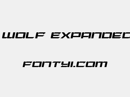 Laser Wolf Expanded Italic