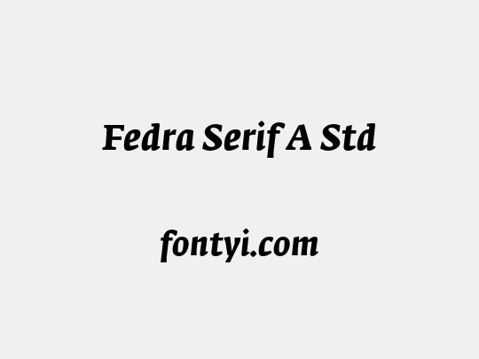 Fedra Serif A Std