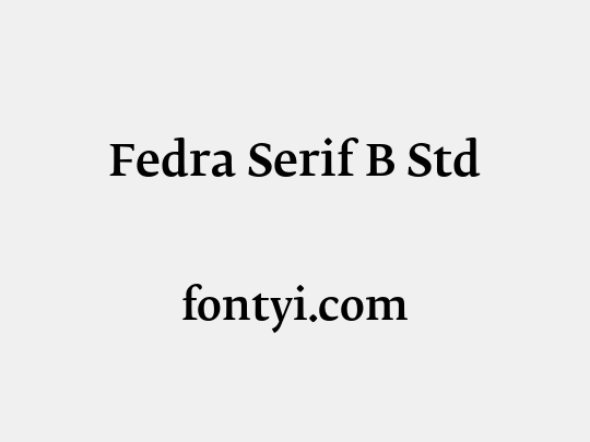 Fedra Serif B Std