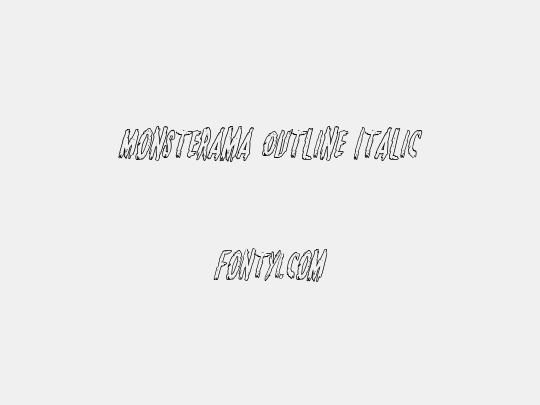 Monsterama Outline Italic