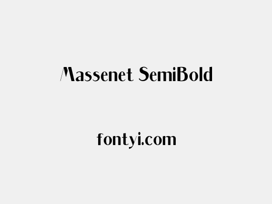 Massenet SemiBold