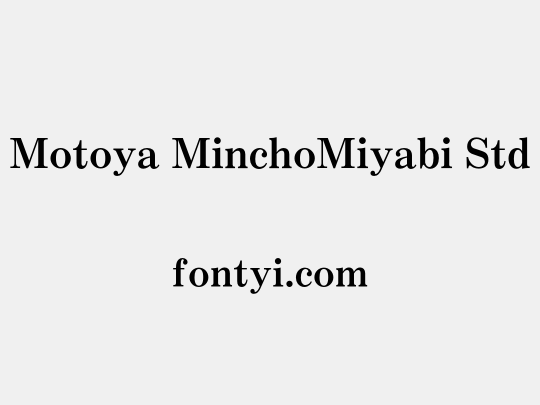 Motoya MinchoMiyabi Std