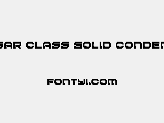Pulsar Class Solid Condensed