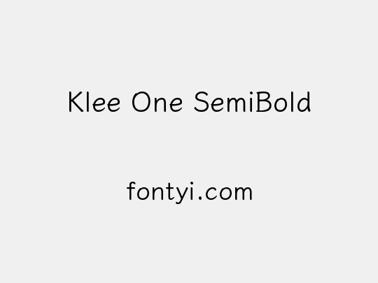 Klee One SemiBold