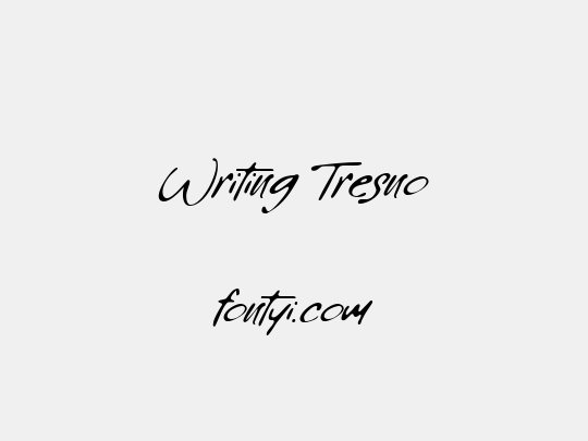 Writing Tresno