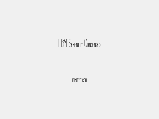 HBM Serenity Condensed