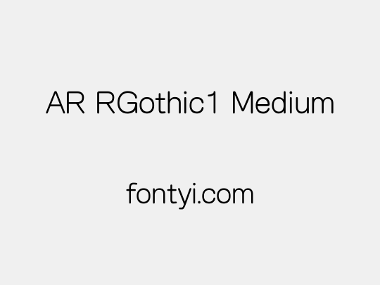 AR RGothic1 Medium