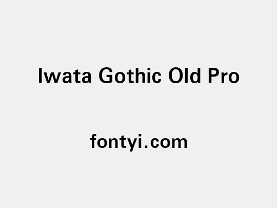 Iwata Gothic Old Pro