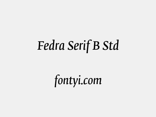 Fedra Serif B Std