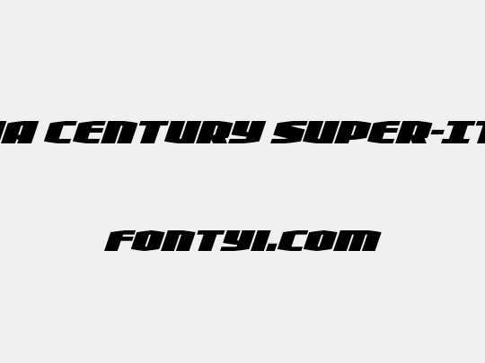 Alpha Century Super-Italic