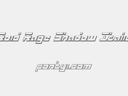 Roid Rage Shadow Italic