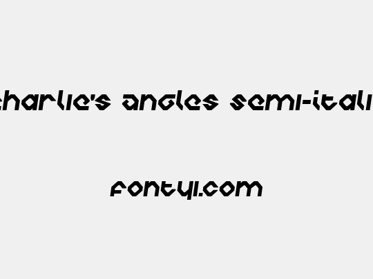 Charlie's Angles Semi-Italic