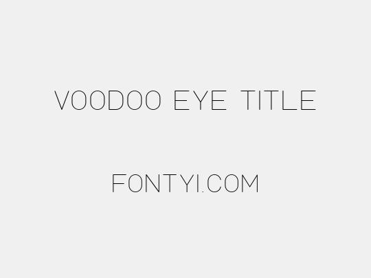 Voodoo Eye Title