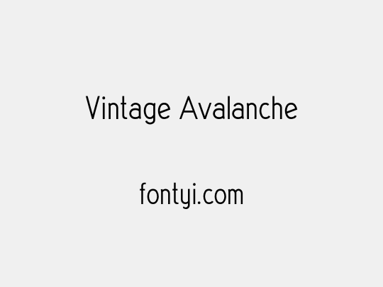 Vintage Avalanche