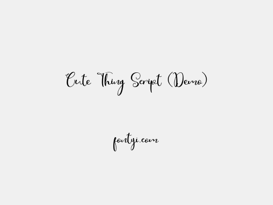 Cute Thing Script (Demo)