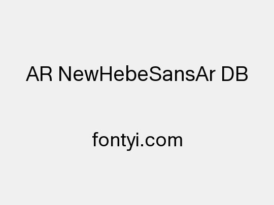 AR NewHebeSansAr DB