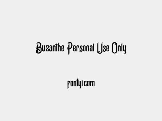 Buzanthe Personal Use Only