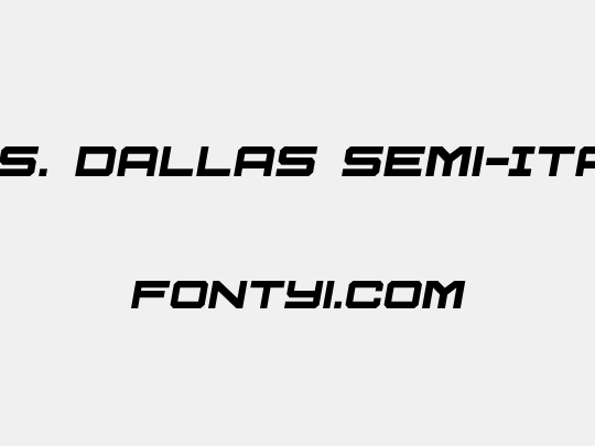 U.S.S. Dallas Semi-Italic