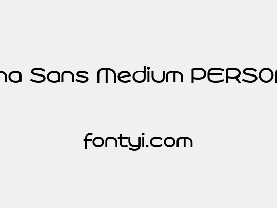 Roona Sans Medium PERSONAL