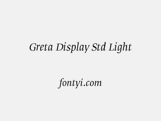 Greta Display Std Light