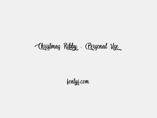 Christmas Ribby - Personal Use