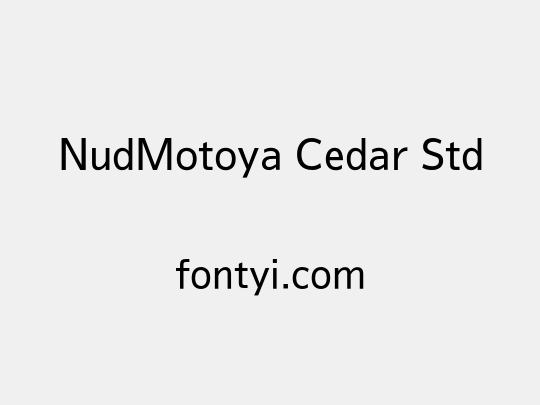 NudMotoya Cedar Std