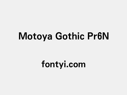 Motoya Gothic Pr6N