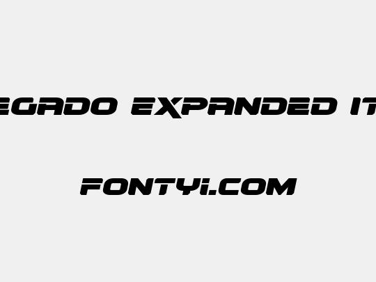Renegado Expanded Italic